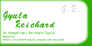 gyula reichard business card